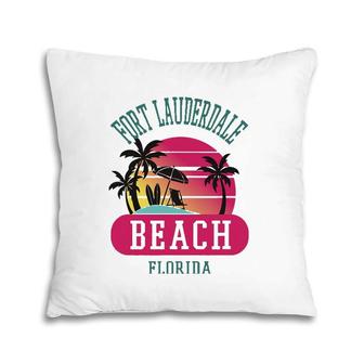 Fort Lauderdale Florida Beach Flmen Women Pillow | Mazezy