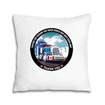 Freedom Convoy 2022 In Support Of Truckers - Pillow | Mazezy