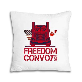 Freedom Convoy 2022 Support Our Truckers Convoy Pillow | Mazezy
