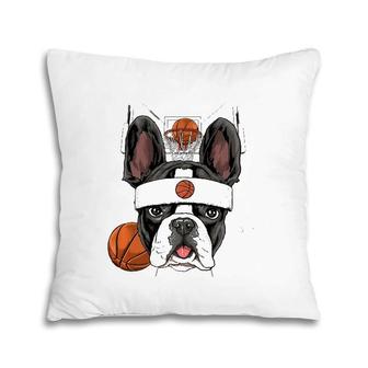 French Bulldog Basketball Dog Lovers Basketball Player Pillow | Mazezy