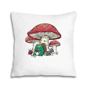 Frog And Mushroom House Gift Pillow