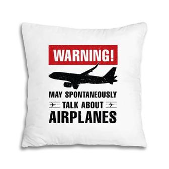 Funny Airplane Pilot Lover Gift Idea Aviation Pillow | Mazezy