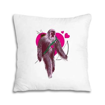 Funny Bigfoot Cupid Cute Sasquatch Lover Valentine Gift Tee Pillow