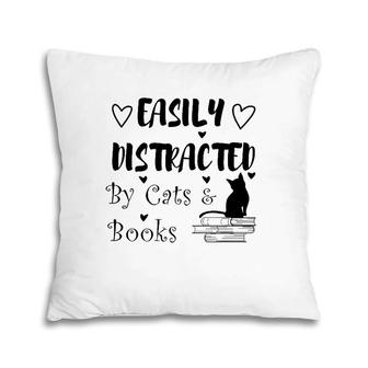 Funny Cat Reading Book Kitty Pillow | Mazezy