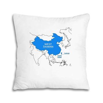 Funny China Map Define China Is West Taiwan Pillow | Mazezy
