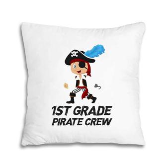 Funny Cute 1St Grade Pirate Halloween Pillow | Mazezy