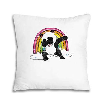 Funny Dabbing Panda Bear Chinese Rainbow Zoo Animal Panda Pillow | Mazezy