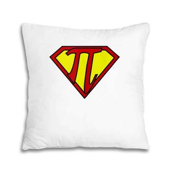 Funny Nerdy Math Nerd Super Pi Math Teacher Comic Hero Gift Pillow | Mazezy
