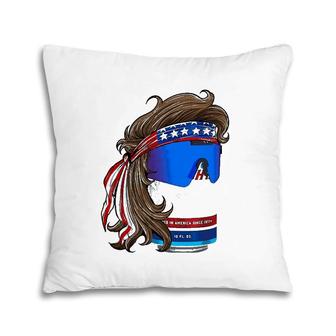 Funny Patriotic Mullet Beer Graphic Tee 4Th Of July Summer Pillow | Mazezy