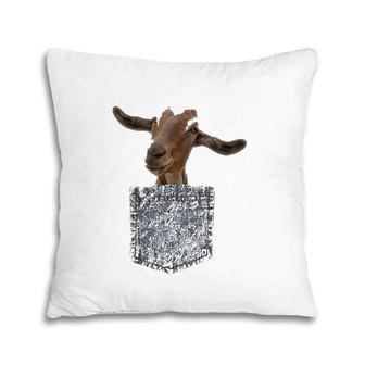 Funny Pocket Animal Peeking Baby Goat Pillow | Mazezy