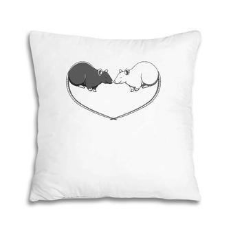 Funny Rat Gift For Rat Lovers Men Women Cool Mouse Valentine Pillow | Mazezy