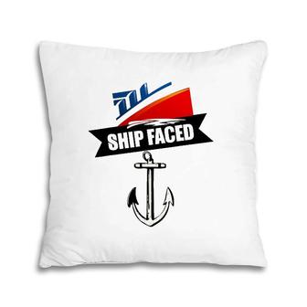 Funny Ship Faced Booze Cruise & Boating Nautical Pun Pillow | Mazezy