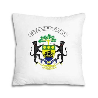 Gabon Coat Of Arms Tee Flag Souvenir Gabonese Pillow | Mazezy