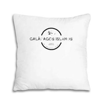 Galapagos Islands Graphic Retro Vintage Pillow | Mazezy