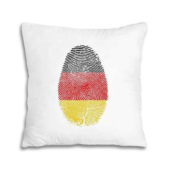Germany Flag Fingerprint It Is In My Dna Gift For Germans Pillow | Mazezy AU