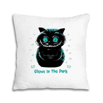 Glows In The Dark Funny Cat Halloween Pillow | Mazezy