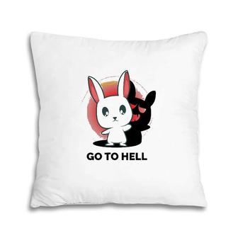 Go To Hell Funny Nature Lover Halloween Pillow | Mazezy