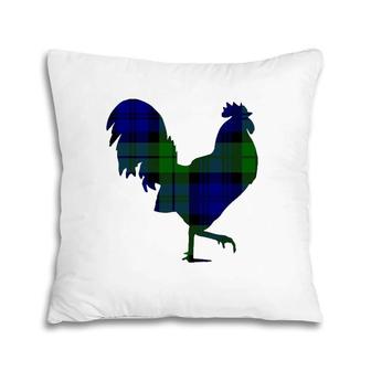 Green And Blue Plaid Chicken Scottish Pride Tartan Pillow | Mazezy