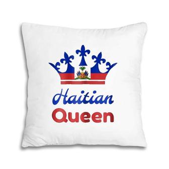 Haitian Queen Womens' Perfect Haiti Crown Flag Gift Pillow | Mazezy CA