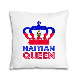 Haitian Queen Womens Red Blue Perfect Haiti Flag Crown Gift Pillow | Mazezy UK
