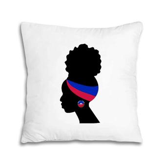 Haitian Woman Silhouette Gift Pillow | Mazezy