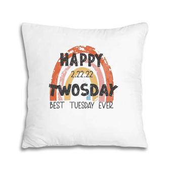 Happy 22222 Twosday Best Tuesday Ever February 22Nd 2022 Ver2 Pillow | Mazezy