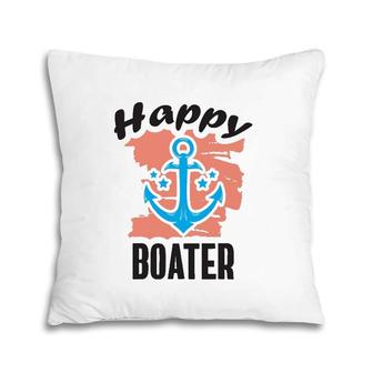 Happy Boater Anchor Boating Gift Pillow | Mazezy