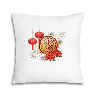 Happy New Year, Year Of The Tiger 2022 Chinese Medallion Pillow | Mazezy