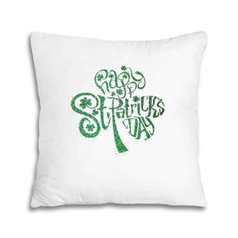 Happy St Patrick's Day Shamrock Glitter Irish Men Women Pillow | Mazezy