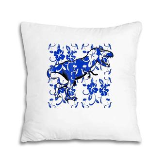 Hawaiian Hibiscus Bluerex Pillow | Mazezy