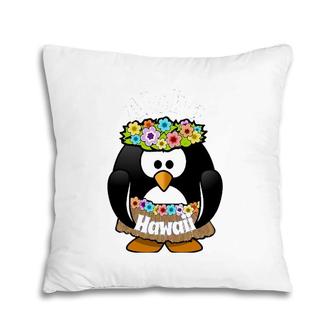 Hawaiian Hula Dancing Penguin Aloha Hawaii Pillow | Mazezy