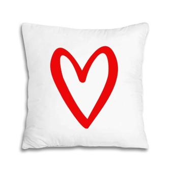 Heart Love Retro Vintage Tiny Red Heart Valentine's Day Pillow | Mazezy