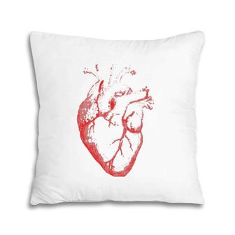 Hearts Design Anatomical Heart Fine Arts Graphical Novelty Pillow | Mazezy