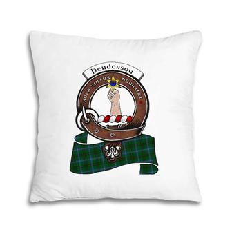 Henderson Scottish Clan Badge & Tartan Pillow | Mazezy
