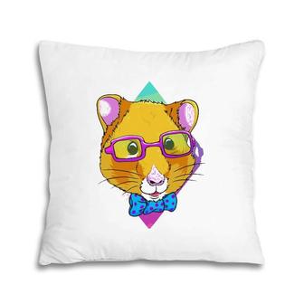 Hipster Hamster Cute Hamsters Lover Gifts Ideas Men Women Pillow | Mazezy