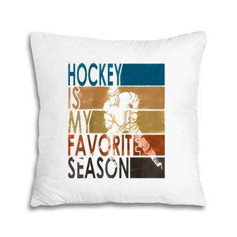 Hockey Is My Favorite Season Gamer Mode Cool Raglan Baseball Tee Pillow | Mazezy