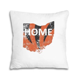 Home Ohio Orange & Black Tiger Stripes Pillow | Mazezy