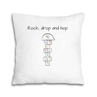 Hopscotch Rock Drop Hop Back To School Gift Idea Pillow | Mazezy