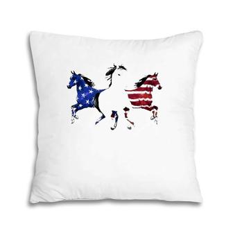 Horse Merica 4Th Of July American Patriotic Pillow | Mazezy