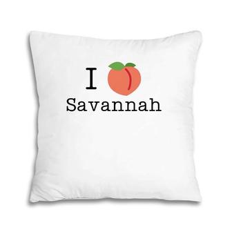 I Heart Savannah Georgia Love Peach Forsyth Park Pillow | Mazezy