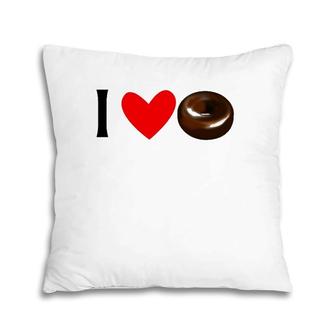 I Love Chocolate Donuts Pillow | Mazezy CA