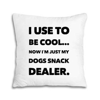 I Use To Be Cool Now I'm Just My Dogs Snack Dealer Pillow | Mazezy