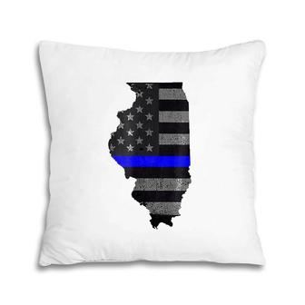 Illinois Police Officer's Department Policemen Pillow | Mazezy