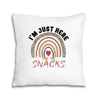 I'm Just Here For The Snacks Rainbow Women Football Fantasy Pillow | Mazezy