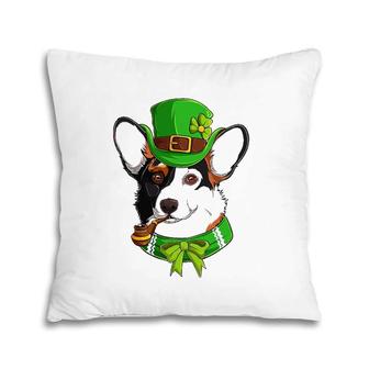 Irish Corgi St Patrick's Day Funny Leprechaun Corgi Lover Pillow | Mazezy