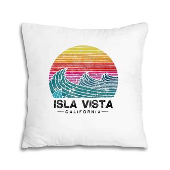 Isla Vista Beach Retro California Sunset Surf Pillow | Mazezy
