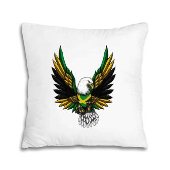 Jamaica Flag Jamaican Flag Eagle Pillow | Mazezy