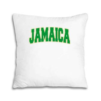 Jamaica Flag National Country Caribbean Vacation Souvenir Pillow | Mazezy