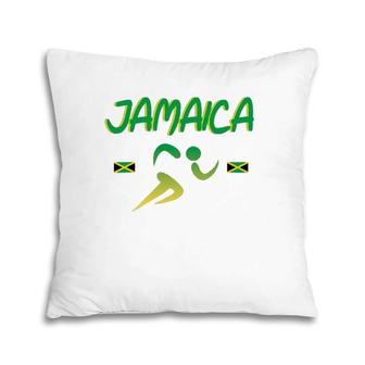 Jamaica Pride Track And Field Running Souvenir Pillow | Mazezy