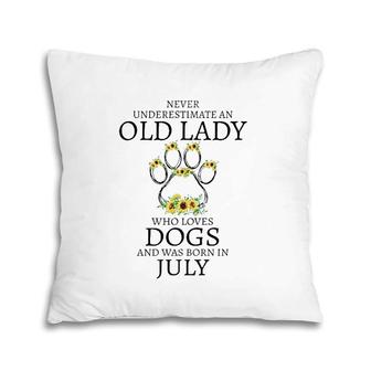July Birthday Dog Owner Gift Who Loves Dogs And Was Born In July Sunflowers Dog Paw Pillow | Mazezy DE